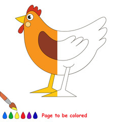 Kid game to be colored by example half.