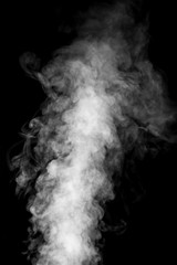 Movement of smoke with background is dark. Abstract background.