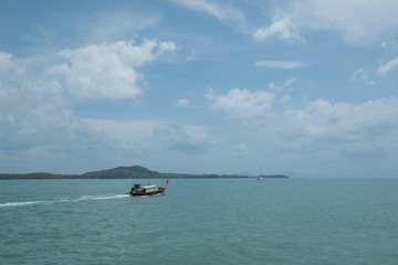 Boat on the ocean, Koh Lanta, Thailand