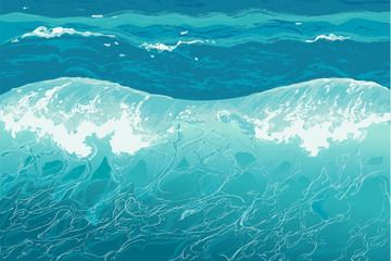 Fototapeta na wymiar Water splash hand-drawn vector illustration