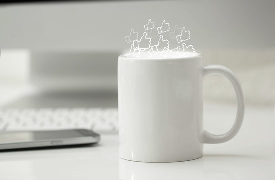 tazza, mi piace, affari, successo, 