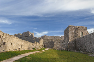 View of the Monte Sant'Angelo Castle.It is an architecture in the Apulian city of Monte...
