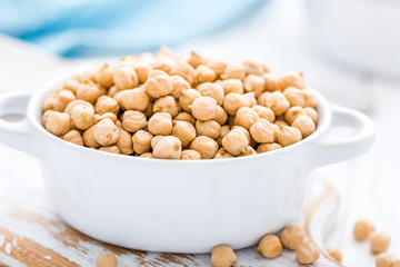 Chickpea on white background
