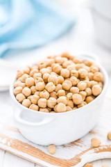 Chickpea on white background