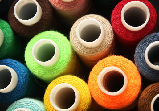 Set of color threads
