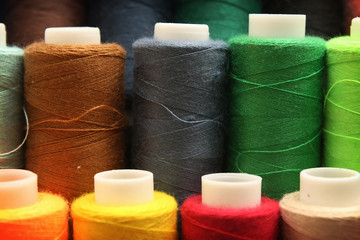 Set of color threads