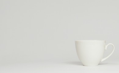 White coffee mug on white background. Isolated.
