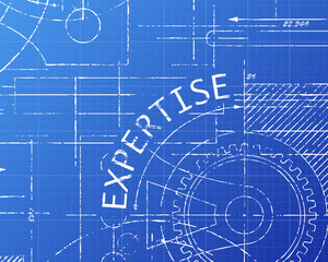 Obraz premium Expertise Blueprint Machine