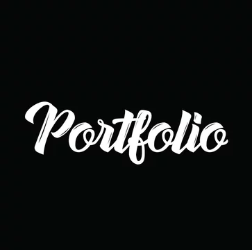 Vecteur Stock portfolio, text design. Vector calligraphy. Typography  poster. | Adobe Stock