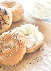 Bagel with cream cheese