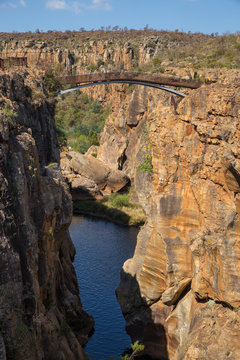Bridge at Bourke Luck Potholes, Blyde River Canyon, South Africa, Africa