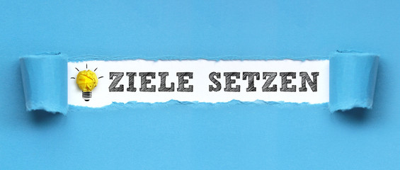 Ziele setzen / papier