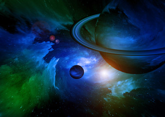 galaxy in a free space