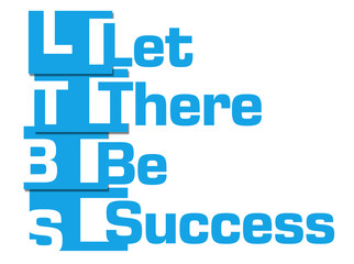 Let There Be Success Blue Abstract Stripes 