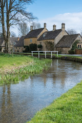 Fototapeta na wymiar Scenic View of Lower Slaughter Village in the Cotswolds