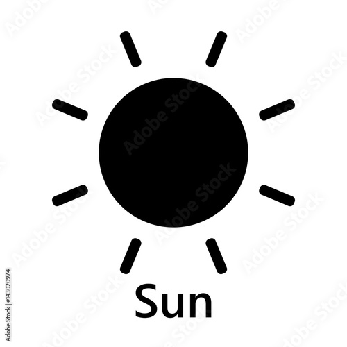 "Sun symbol rotate entire black text" Stock image and royalty-free