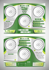 Tennis tri fold flyer template