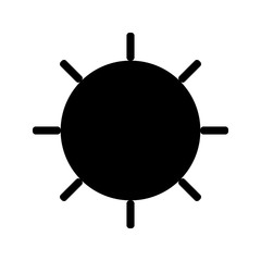 Sun symbol straight entire black