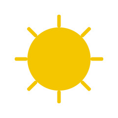 Sun symbol straight yellow