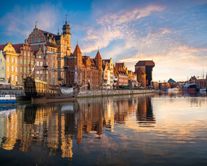 Naklejka na ściany i meble Cityscape of Gdansk in Poland