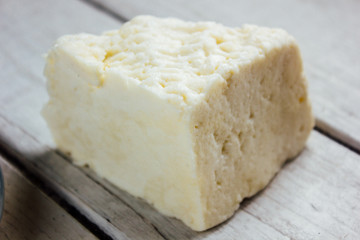 Traditional indian cheese panneer prepared form fresh milk