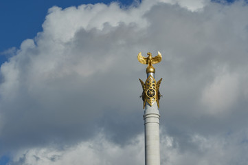 Fototapeta na wymiar A monument of independence in Astana. Kazakhstan
