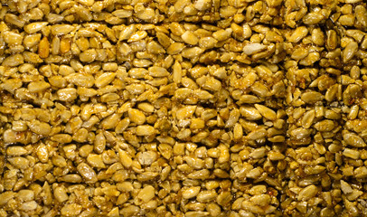 Detail of brittles with sunflower seeds