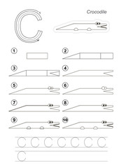 Drawing tutorial for letter.