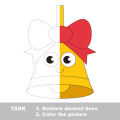 Vector trace educational game for preschool kids.