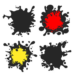 Spot labels vector set. Vector plashes shape silhouettes isolated on white background