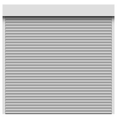 Obraz premium Closed white roller shutter template.