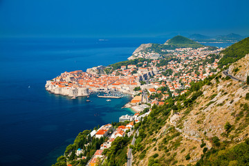 aerial view of Dubrovnik