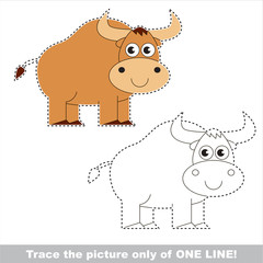 Vector trace educational game for preschool kids.