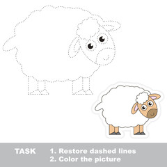 Vector trace educational game for preschool kids.