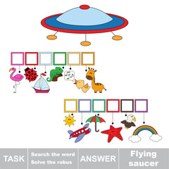 Search the hidden word, the simple educational kid game.