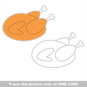 Vector trace educational game for preschool kids.