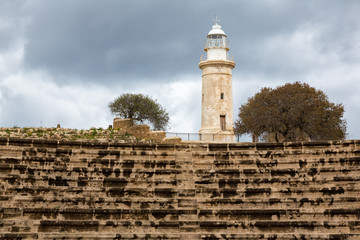Old lighthouse in Paphos, Cyprus.