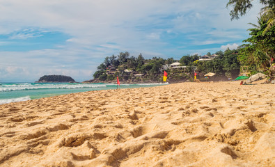 Kata Noi beach at Phuket island south part on summer sunny day, Thailand.