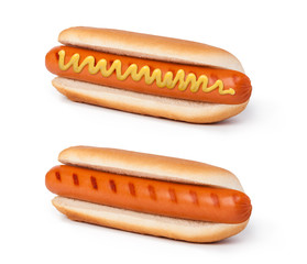 Hot dog with mustard