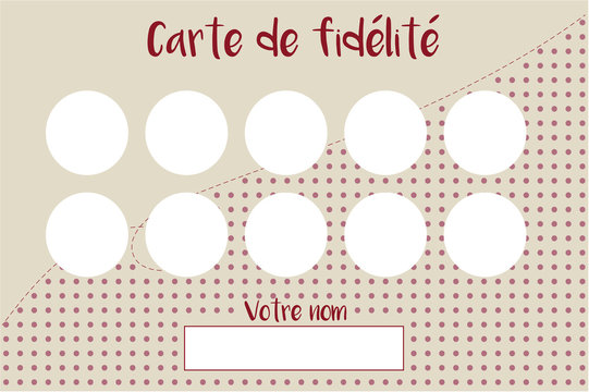 carte de fid&eacute;lit&eacute; mode