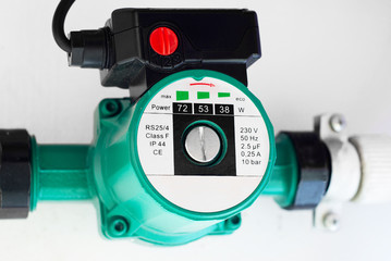 Sanitary equipment. Water meter with pipeline