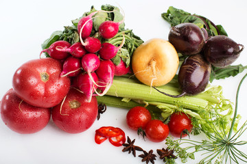 Composition with vegetables.