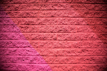 Pink, Red Brick Wall Background 