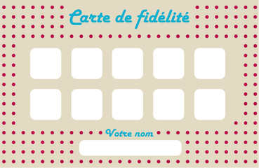 carte de fid&eacute;lit&eacute;