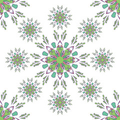 Seamless pattern with vintage decorative elements. Vector flower mandala. Oriental pattern, illustration. Indian, Spain, mystic, nature, Arabic, Islam, Moroccan, Spain.