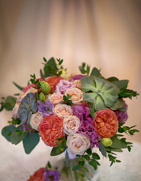 Beautiful decorative bouquet of roses flowers