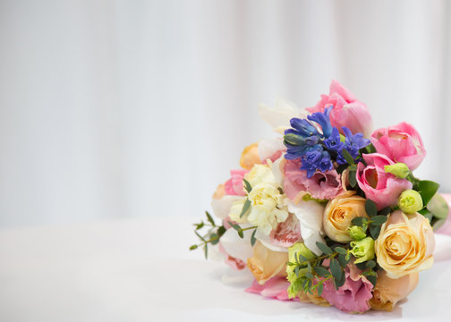 Beautiful bouquet made of different flowers