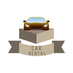 car rent logo with text space for your slogan / tagline, vector illustration