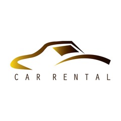 car rent logo with text space for your slogan / tagline, vector illustration