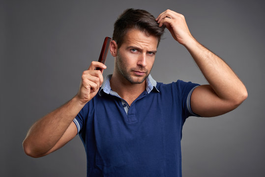 Young Man With Comb